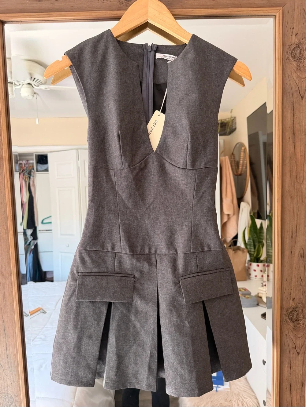 Peppermayo Cassia Charcoal Mini Dress - Picture 7 of 9
